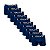 Kit com 10 Cuecas Boxer Cotton Rony Versátil Elegant Azul - Imagem 1