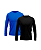 Kit 2 Camisetas Masculina Rony Versátil Manga Longa Segunda Pele Proteção Solar UV 50+ Royal- Preto - Imagem 1