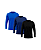 Kit 3 Camisetas Masculina Manga Longa Proteção Solar UV 50+ Royal-Marinho-Preto - Imagem 1