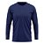 Kit 3 Camisetas Masculina Manga Longa Lisa Básica Segunda Pele Proteção Solar UV 50+ Cinza-Marinho-Preto - Imagem 3