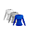 Kit 3 Camisetas Feminina Proteção Solar UV Camisa Térmica Manga Longa Branca-Cinza-Royal - Imagem 1
