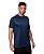 Kit 3 Camisetas Masculina Dry Fit Básica Lisa Proteção Solar UV Laranja-Marinho-Preto - Imagem 5