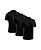 Kit 3 Camisetas Masculina Dry Fit Básica Lisa Proteção Solar UV Preto - Imagem 1