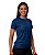 Kit 5 Camisetas Feminina Manga Curta Dry Fit Básica Lisa Proteção Solar UV Térmica Marinho - Imagem 3