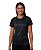 Kit 5 Camisetas Feminina Manga Curta Dry Fit Básica Lisa Proteção Solar UV Térmica Preto - Imagem 2