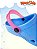 Sandália Babuche Azul Bebê Arco-Íris com Correia Pink Gliter - Imagem 7
