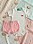 Conjunto Bebê Feminino Algodão Body Off White Melancia Short Rosa - Imagem 1