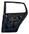 Porta Traseira Direita Vw Fox 2004 A 2009 Traseira Direito Preto - Imagem 2