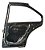 Porta Traseira Direita Vw Bora 1999 A 2005 Traseira Direito Preto - Imagem 2
