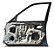 Porta Dianteira Direita Honda Civic 2000 2001 A 2006 Detalhe Dianteira Direito Prata - Imagem 3