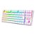 Teclado Mecanico Kumara Pro Rgb Wireless Branco Switch Marrom - Imagem 2
