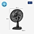 Ventilador de Mesa Nvsp-30-b2 Preto e Cinza 127v - Imagem 5