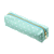 ESTOJO ESTAMPADO - 1 ZIPER C/POMPOM - VERDE ÁGUA E BRANCO - Imagem 1