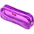 ESTOJO TRANSPARENTE - 1 ZIPER - ROXO - Imagem 1