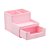 ORGANIZADOR PLÁSTICO DE MESA 4 COMPART. COM GAVETA - ROSA PASTEL - Imagem 2