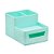 ORGANIZADOR PLÁSTICO DE MESA 4 COMPART. COM GAVETA - VERDE PASTEL - Imagem 1