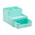 ORGANIZADOR PLÁSTICO DE MESA 4 COMPART. COM GAVETA - VERDE PASTEL - Imagem 2