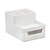 ORGANIZADOR PLÁSTICO DE MESA 4 COMPART. COM GAVETA - BRANCO - Imagem 1