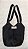 Bolsa de crochê de alça comprida preta - Imagem 1