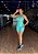 Conjunto fitness verde menta feminino linha Paris Premium, tecido blackout ZERO transparência - Imagem 2