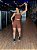 Conjunto fitness Marrom feminino linha Paris Premium, tecido blackout ZERO transparência - Imagem 4