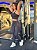 Conjunto preto top alça larga + Legging, tecido Jacquard Lux Personalizado - Imagem 1