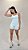 Macaquinho Feminino Fitness Tecido Canelado Linha Paris curto ou meia coxa cor Off White - Imagem 1