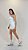 Macaquinho Feminino Fitness Tecido Canelado Linha Paris curto ou meia coxa cor Off White - Imagem 2