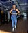 Conjunto Azul Marinho linha Dance Top alça larga+legging cós alto - Imagem 2