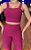 Conjunto fitness feminino Marsala, linha Paris Premium, tecido blackout ZERO transparência - Imagem 1