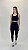 Conjunto Preto linha Dance Top Regata+legging cós alto ZERO transparência - Imagem 1