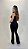 Calça Flare Preta linha Dance cós alto ZERO transparência - Imagem 3