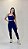 Conjunto de Jacquard Top Cropped+Legging Cós Alto - Azul Marinho - Imagem 1