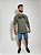 Camiseta Oversize Masculina – Algodão Premium - Verde Militar - Imagem 2
