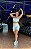 Shorts Fitness Linha Paris com Bolso – Off White - Imagem 1