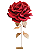 Rosa Gigante Perfeita | Vermelho e Dourado - Imagem 1