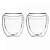 Conjunto 2 Copos de Café Parede Dupla de Vidro Borossilicato Resistente a Calor Gomos 80ml - Imagem 1