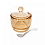 Açucareiro de Cristal com Colher Pearl Âmbar 10cm x 11cm - Imagem 1