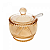 Açucareiro de Cristal com Colher Pearl Âmbar 10cm x 11cm - Imagem 2