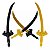 Espada Pirata 55cm do Caribe Cimitarra Preta E Dourada - Imagem 3