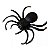 Aranha Tarântula Enfeite Halloween De Borracha Preta - Imagem 2