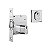 Fechadura Stam Trinco Rolete Classic 1005 Externa Roseta Quadrada Cromado - Imagem 1