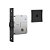Fechadura Stam Trinco Rolete Classic 1005 Tetra Externa Roseta Quadrada Preto Fosco - Imagem 1