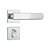 Fechadura Stam Externa 803/21 Cromado Roseta Quadrada de Inox - Imagem 1