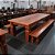 Mesa Peroba Rosa 3.00x1.06 Com 2 Bancos - Imagem 3
