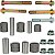 Kit bucha eixo quadro elástico balança completo pro link NX150 NX200 XR200 XLR125 com parafusos - Imagem 1