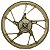 Par de rodas de alumínio liga leve freio a disco CG150 Fan Titan ESD EX 2004 a 2013 com rolamentos pé de galinha dourado - Imagem 3