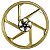 Par de rodas de alumínio liga leve freio a disco C100 Biz Biz100 Biz110 Biz125 com rolamento dourado - Imagem 5