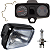 Farol com painel completo CG125 Titan Today Cargo 1989 a 1999 aro preto com lâmpada bloco globo optico - Imagem 1