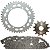 Kit relação transmissão tração XTZ250 Lander 2009 em diante XTZ250 Tenere 2011 em diante XTZ250X Motard com retentor - Imagem 2